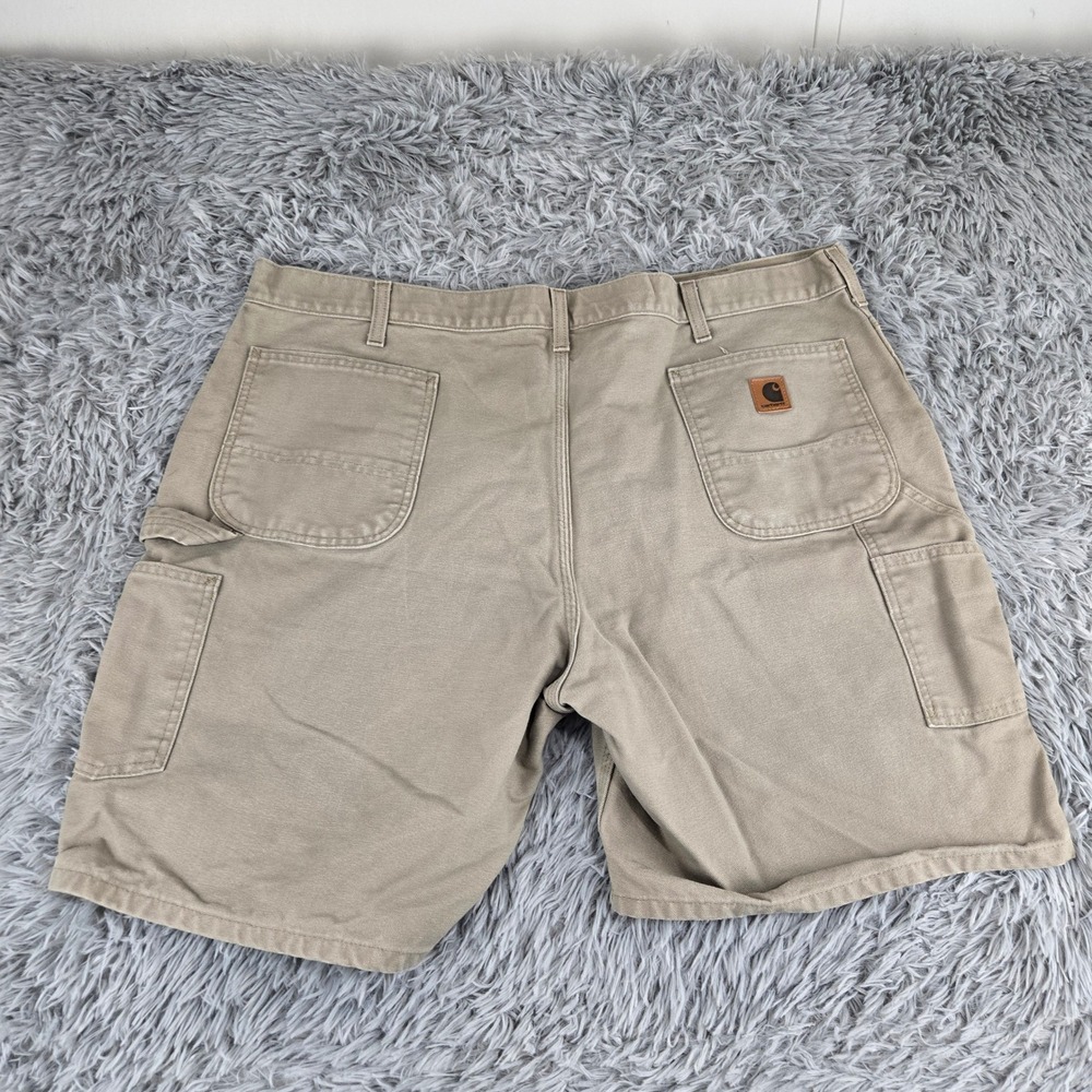 Carhartt B25DES Utility Carpenter Shorts Mens 44 Tan Excellent Original Fit - Picture 6 of 6